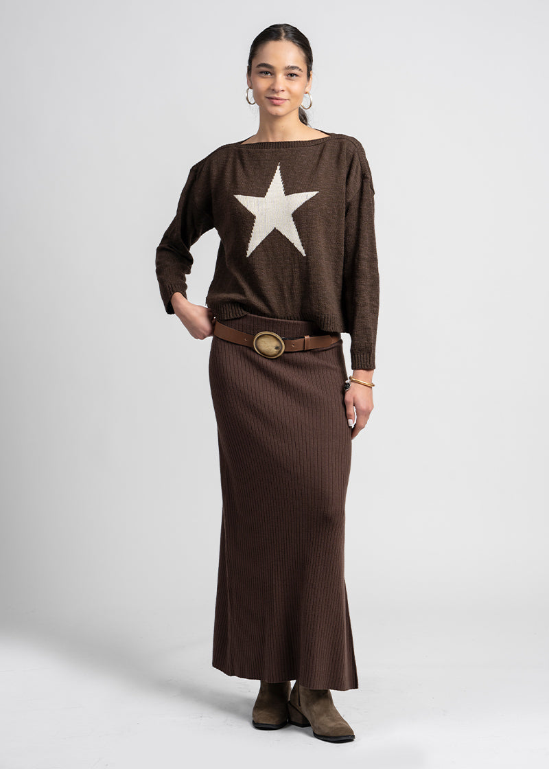 CHALECO ESTRELLA café