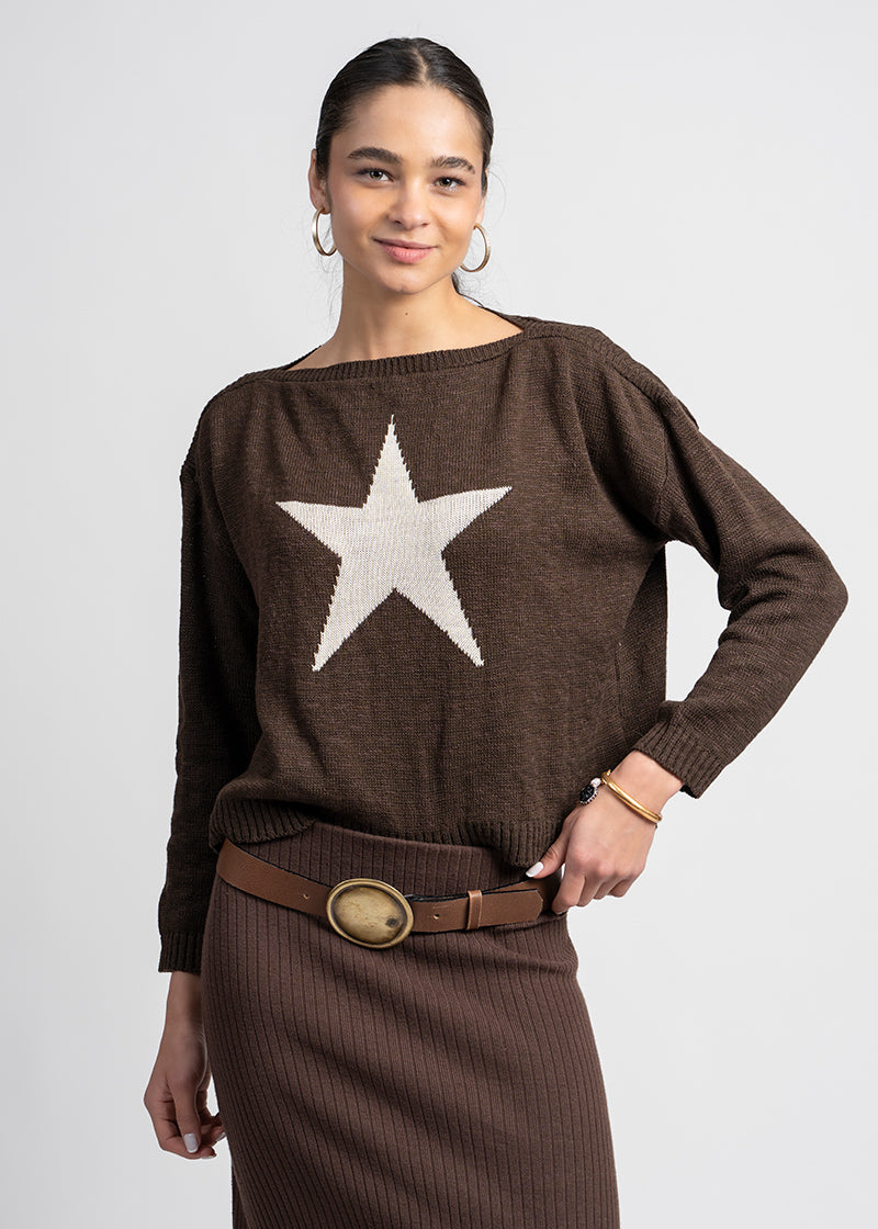 CHALECO ESTRELLA café