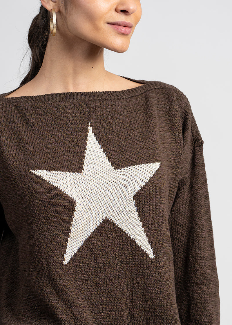 CHALECO ESTRELLA café