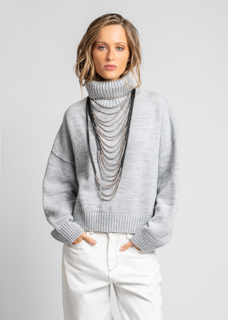 CHALECO LAMAS gris claro