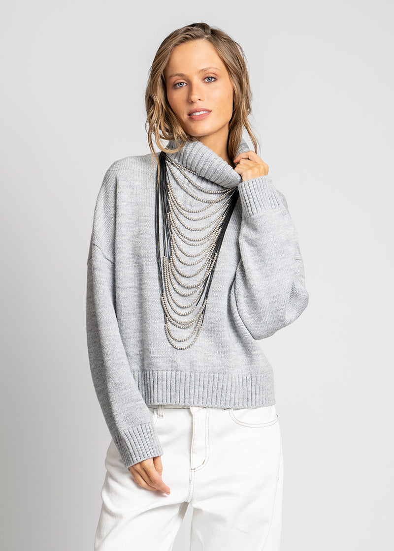 CHALECO LAMAS gris claro