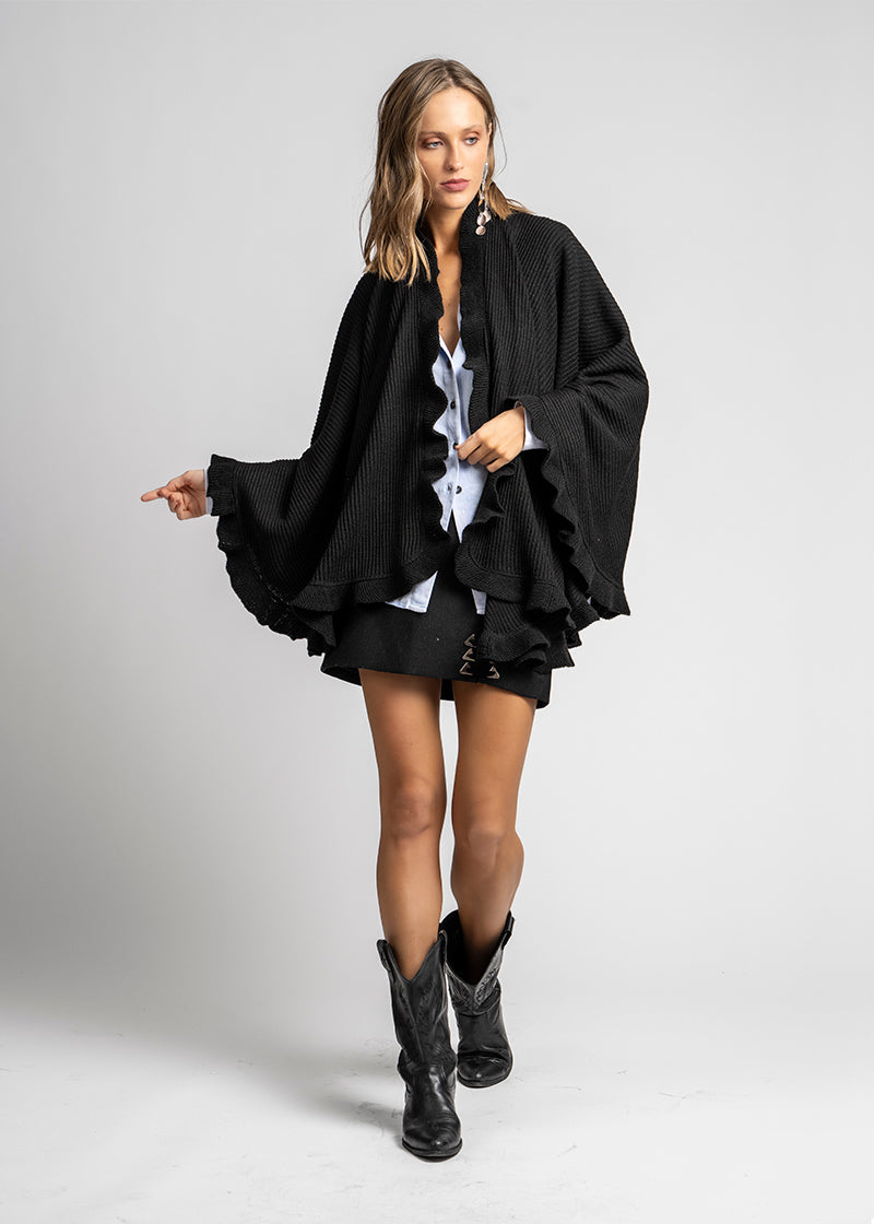 PONCHO OTTAWA negro