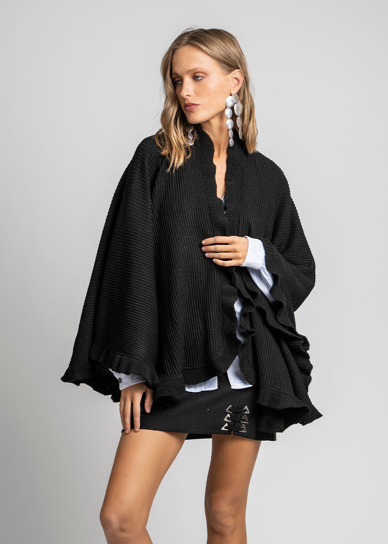 PONCHO OTTAWA negro
