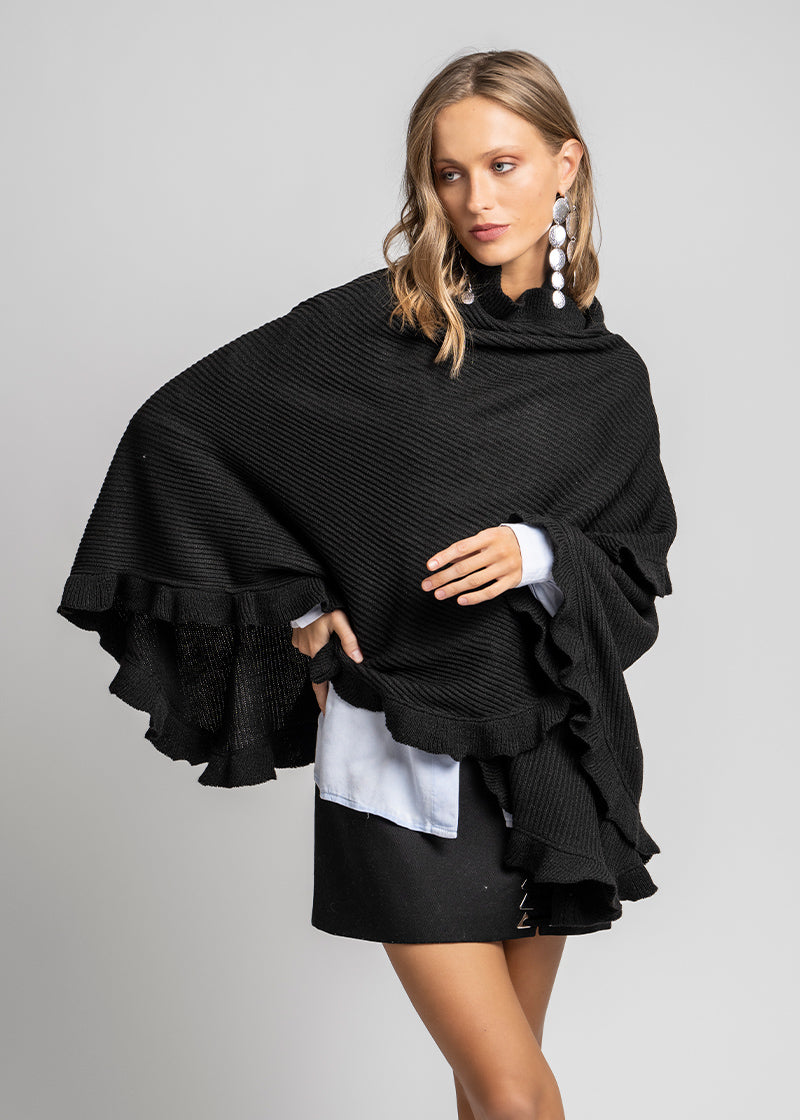 PONCHO OTTAWA negro