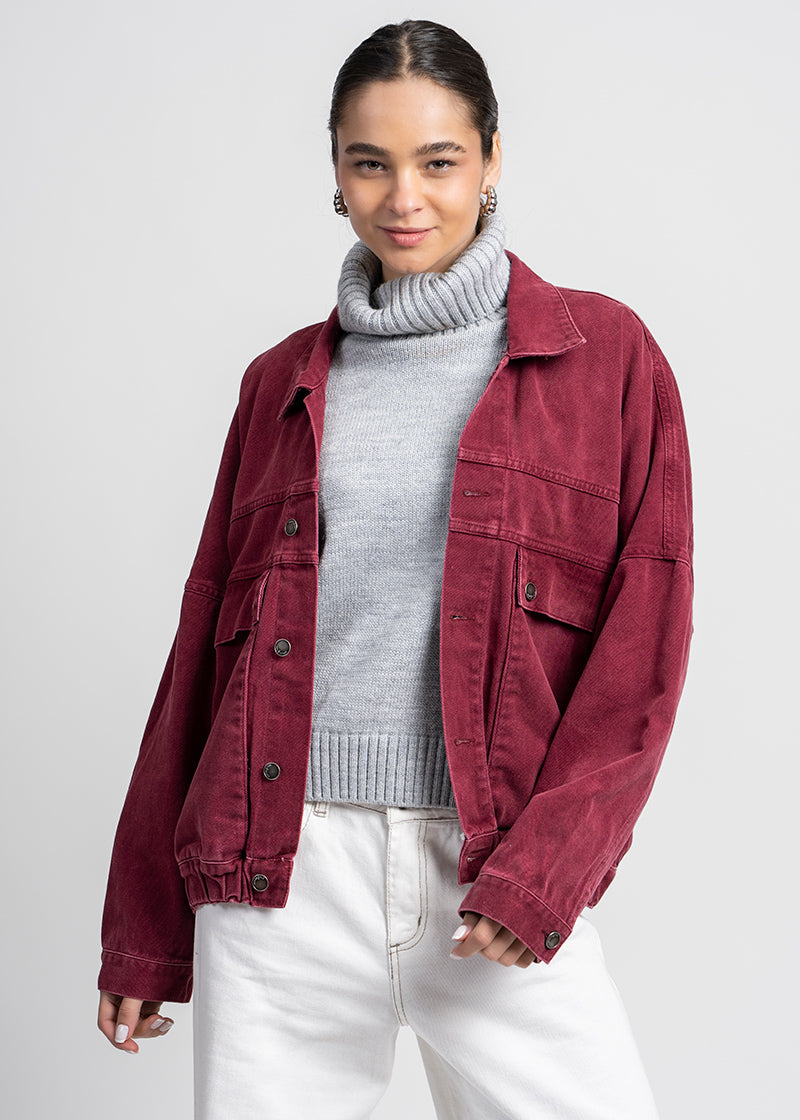 CHAQUETA MANE burdeo