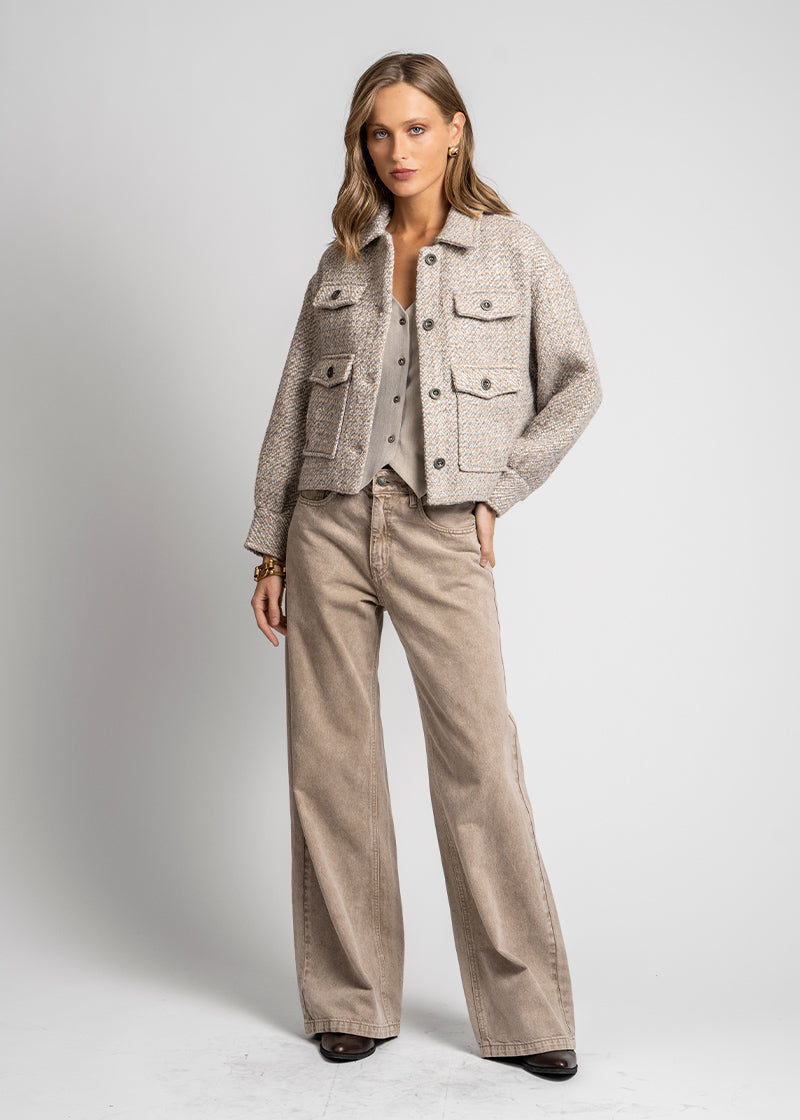 JEANS JOSEFA Wide Leg beige