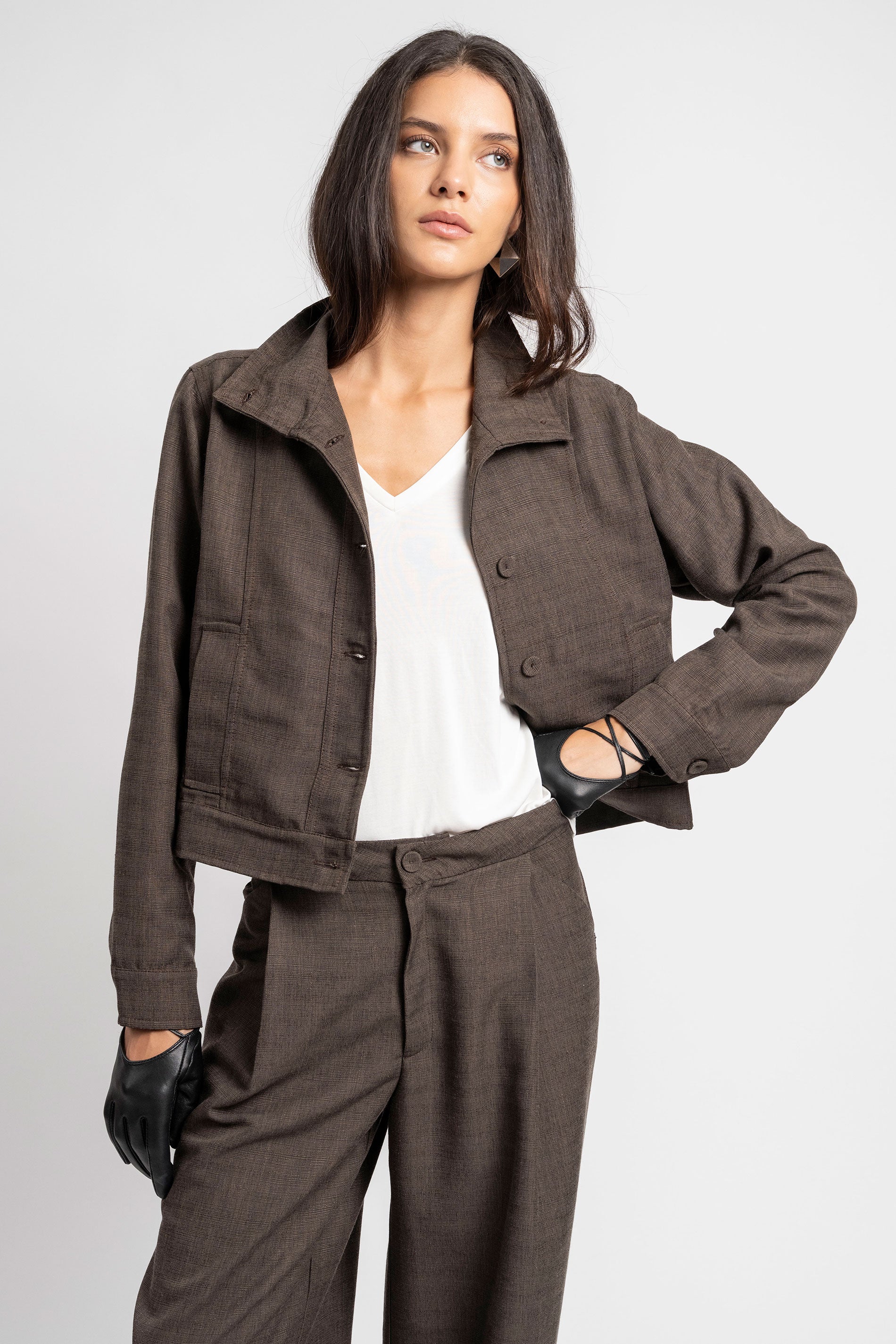 CHAQUETA CARO café