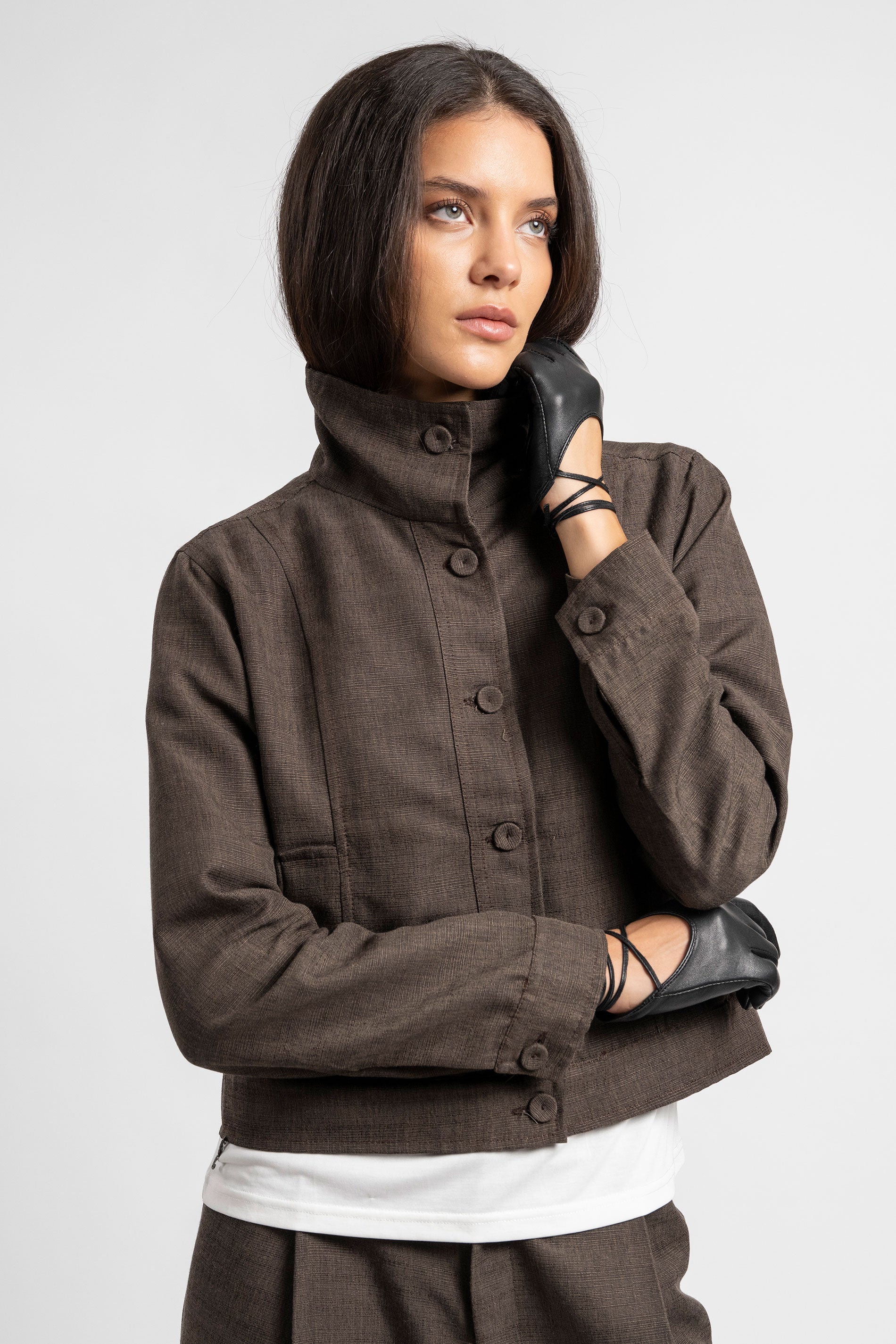 CHAQUETA CARO café