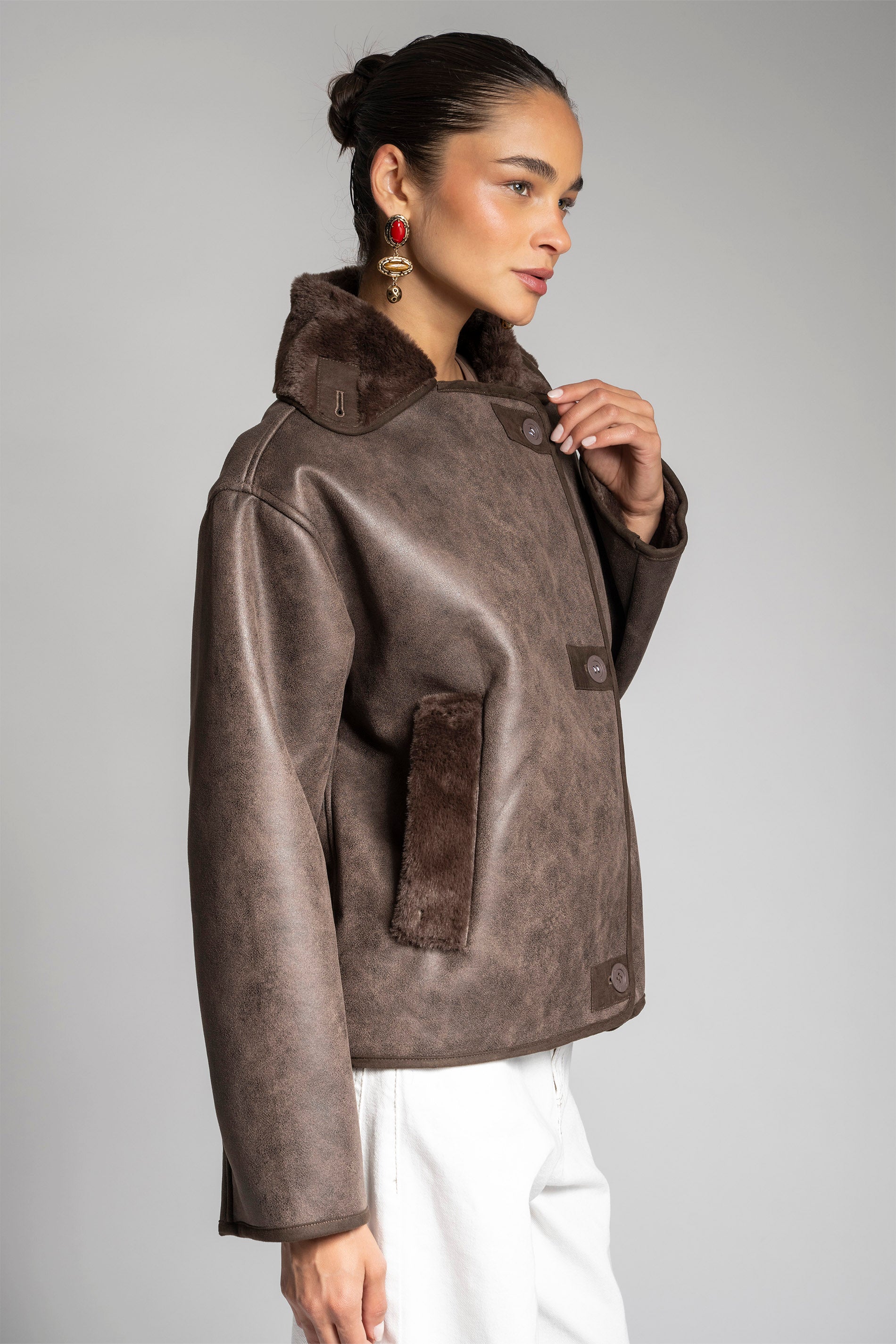 CHAQUETA CONSU café