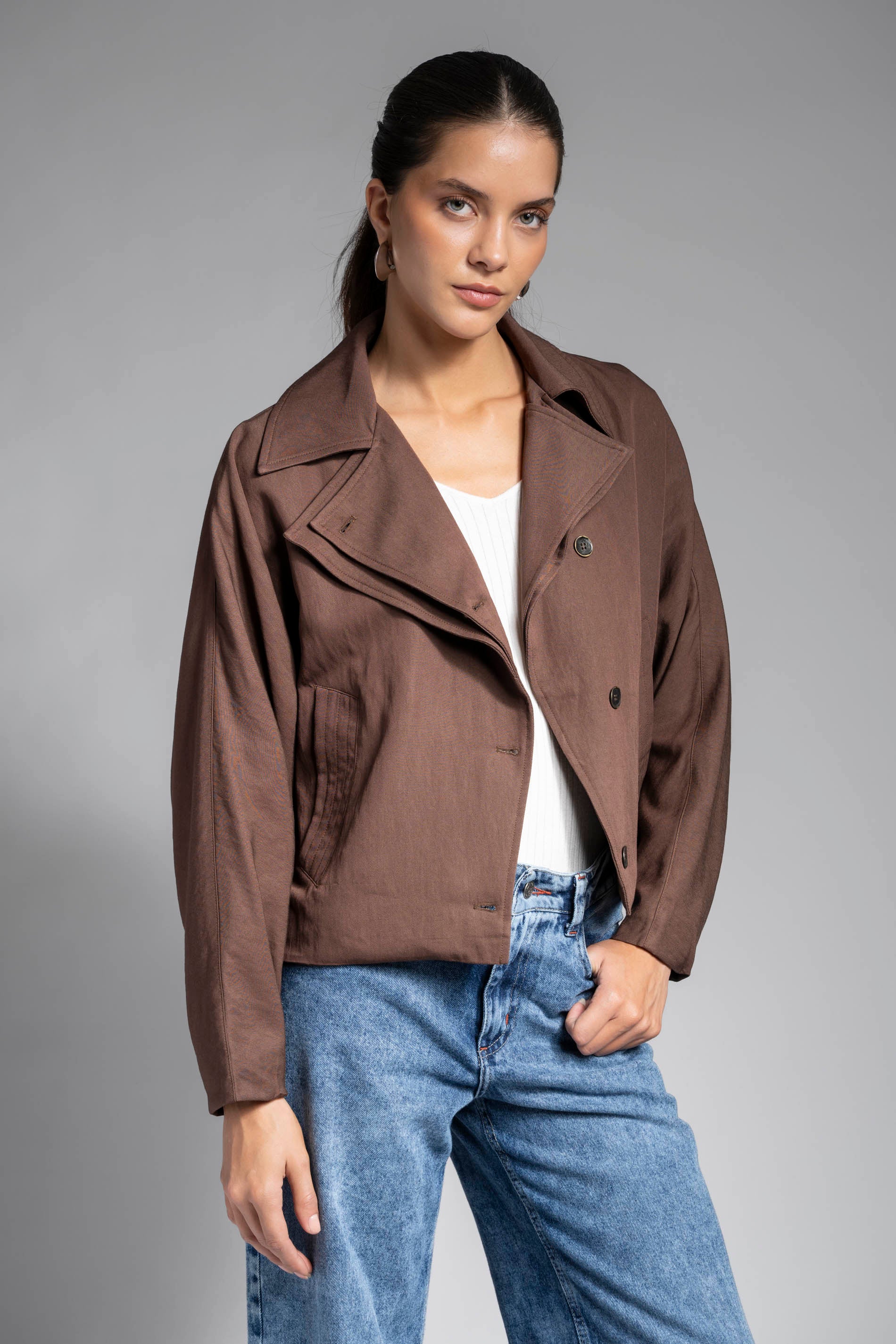 CHAQUETA FRANCA café