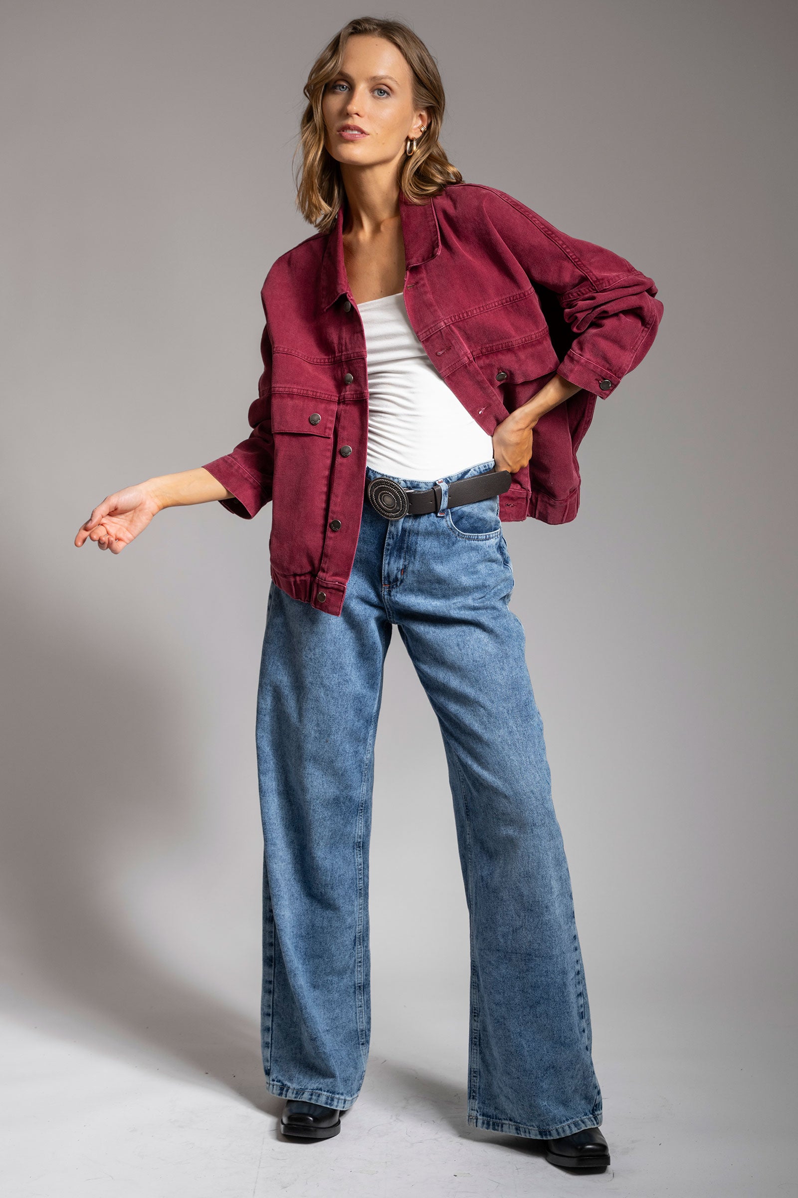 CHAQUETA MANE burdeo