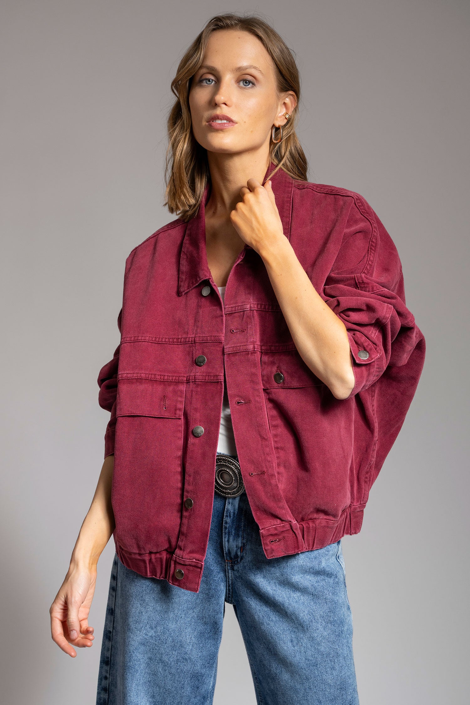 CHAQUETA MANE burdeo