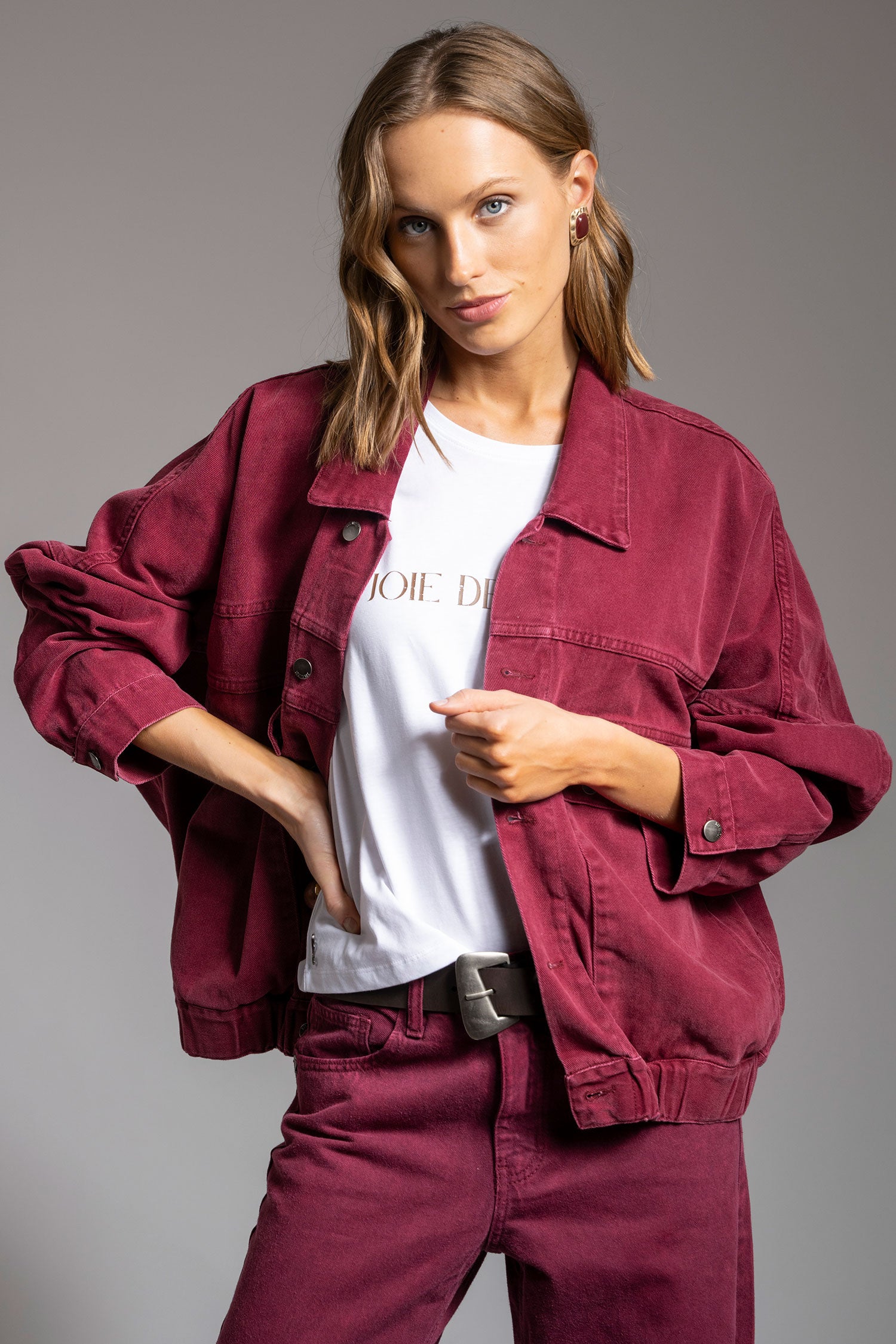 CHAQUETA MANE burdeo