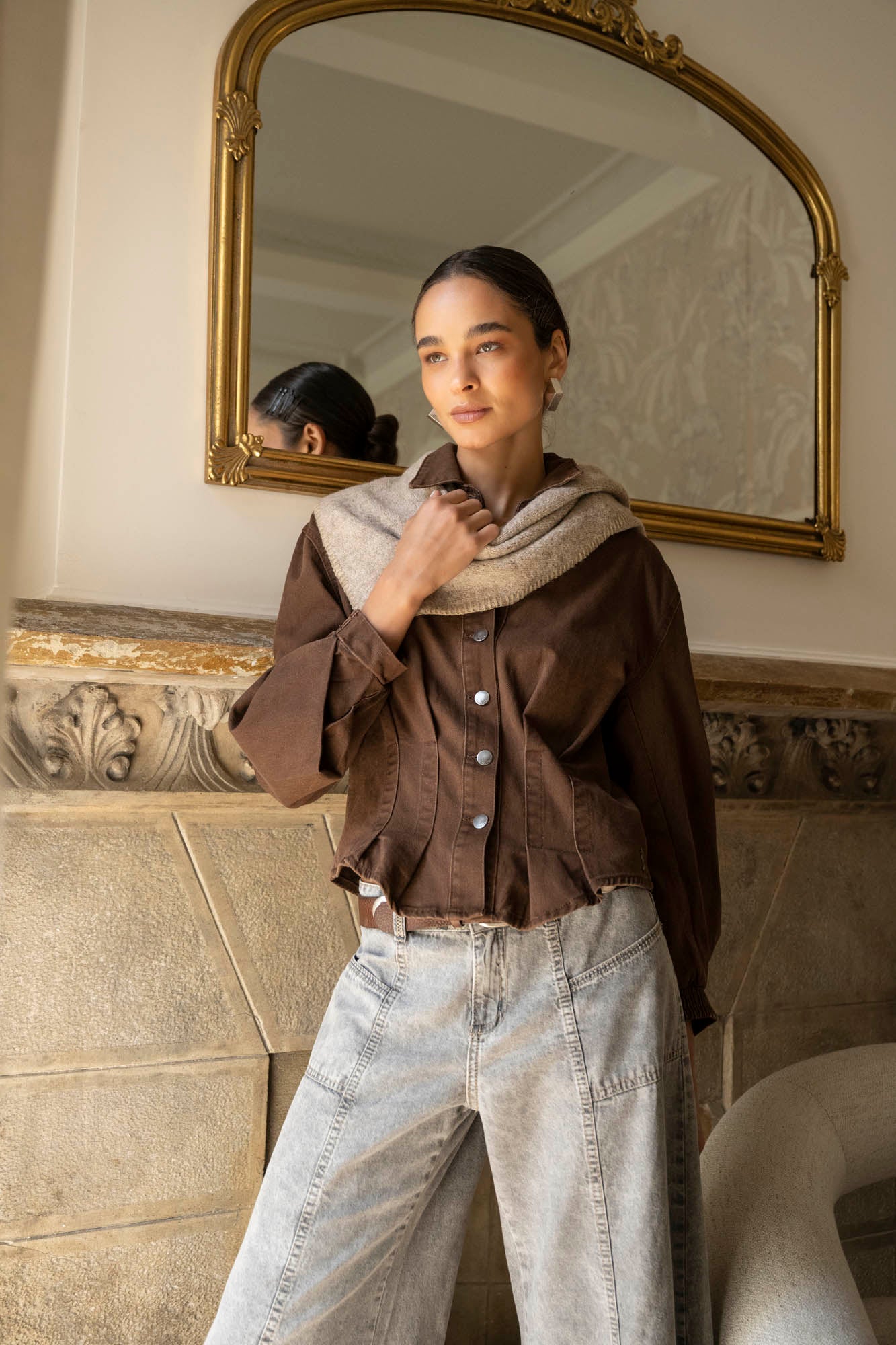 CHAQUETA MARTINA café