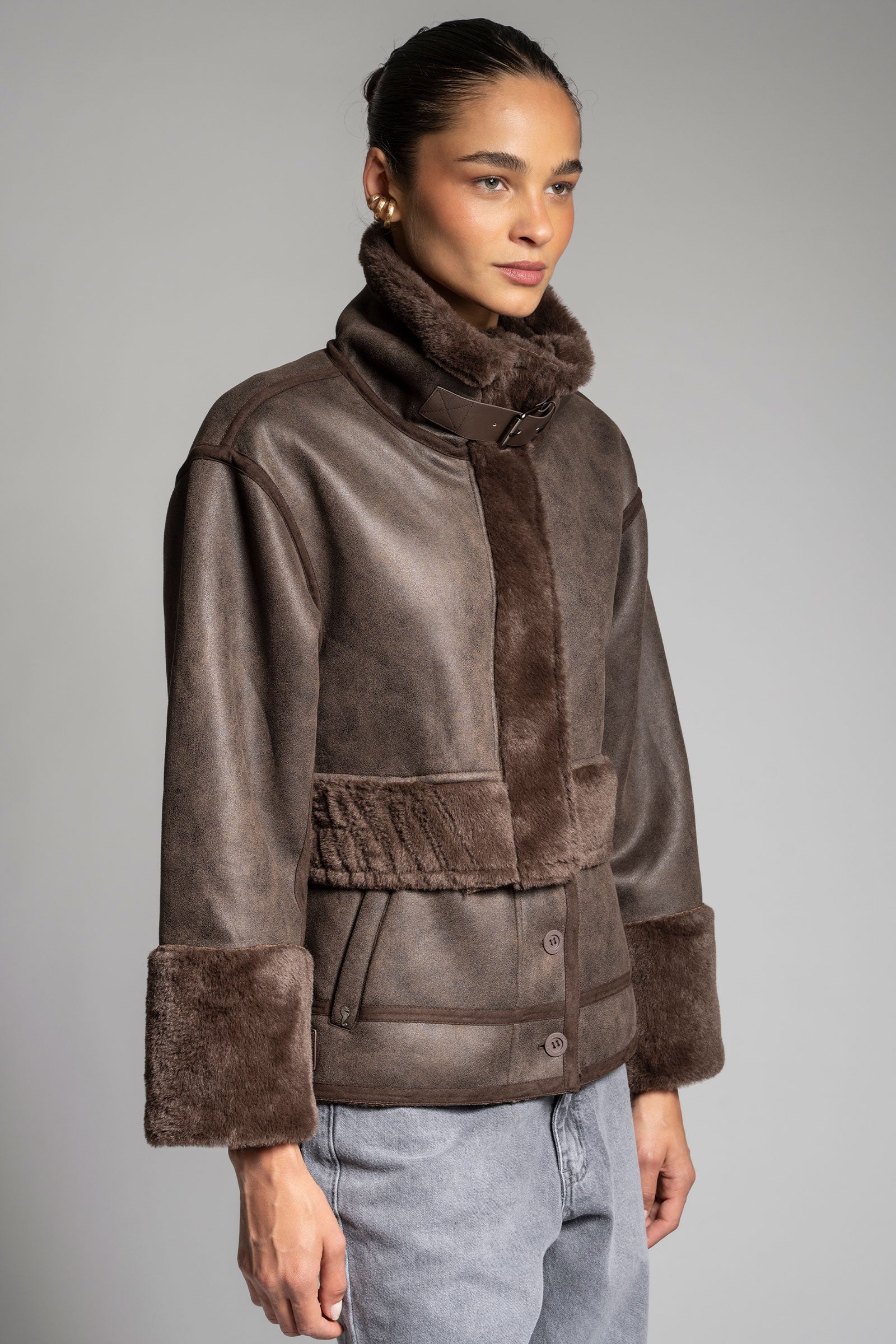 CHAQUETA TITA café