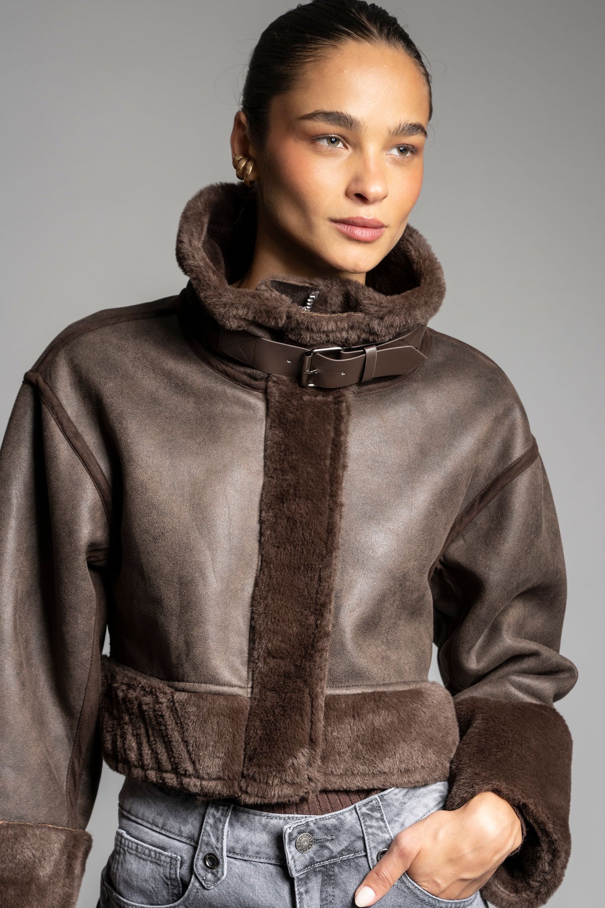 CHAQUETA TITA café