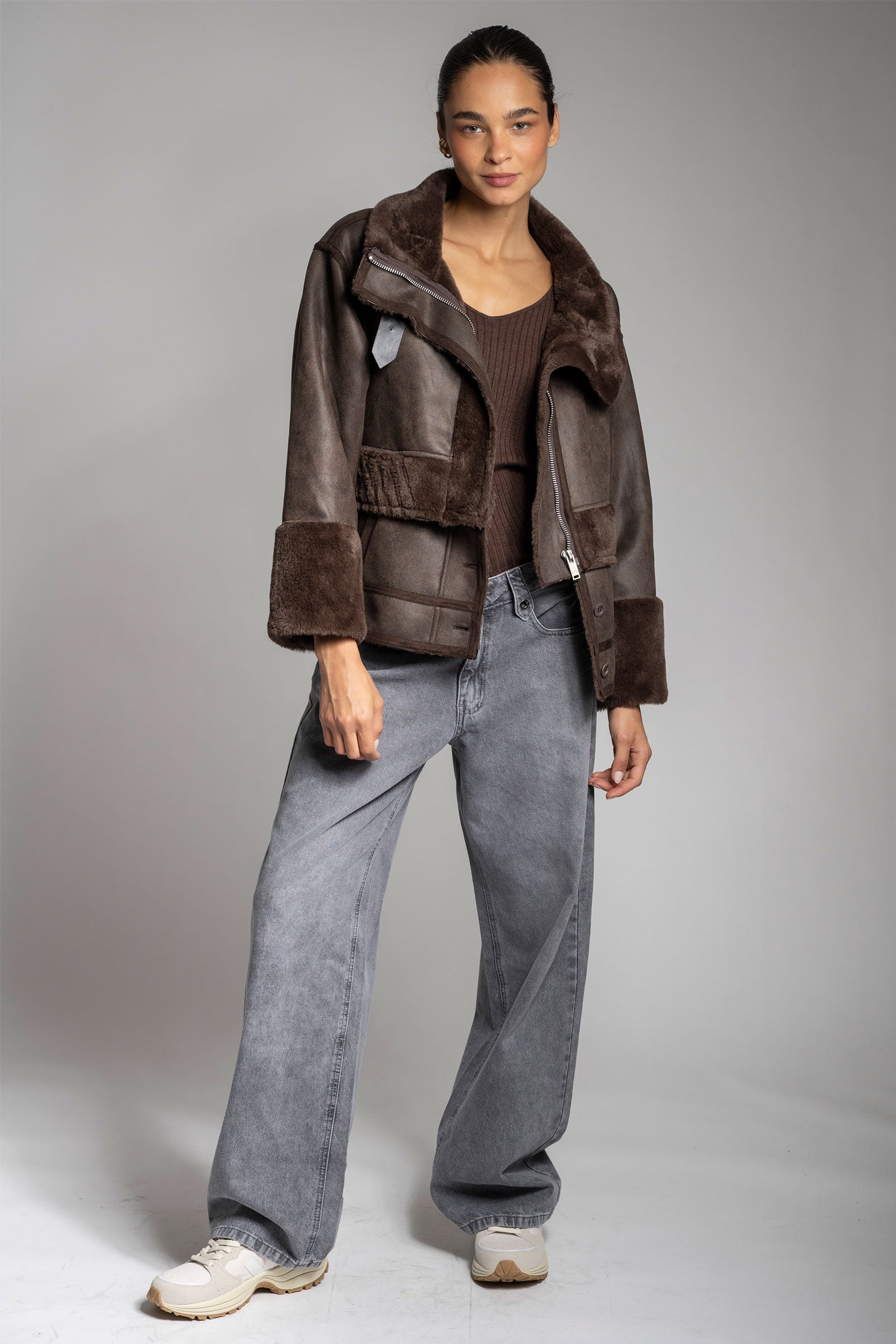 CHAQUETA TITA café