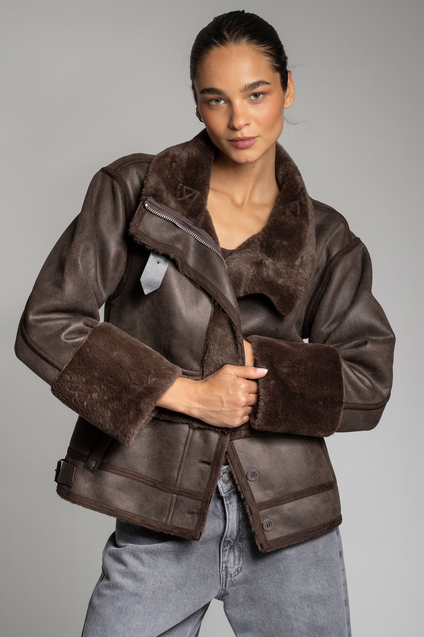 CHAQUETA TITA café
