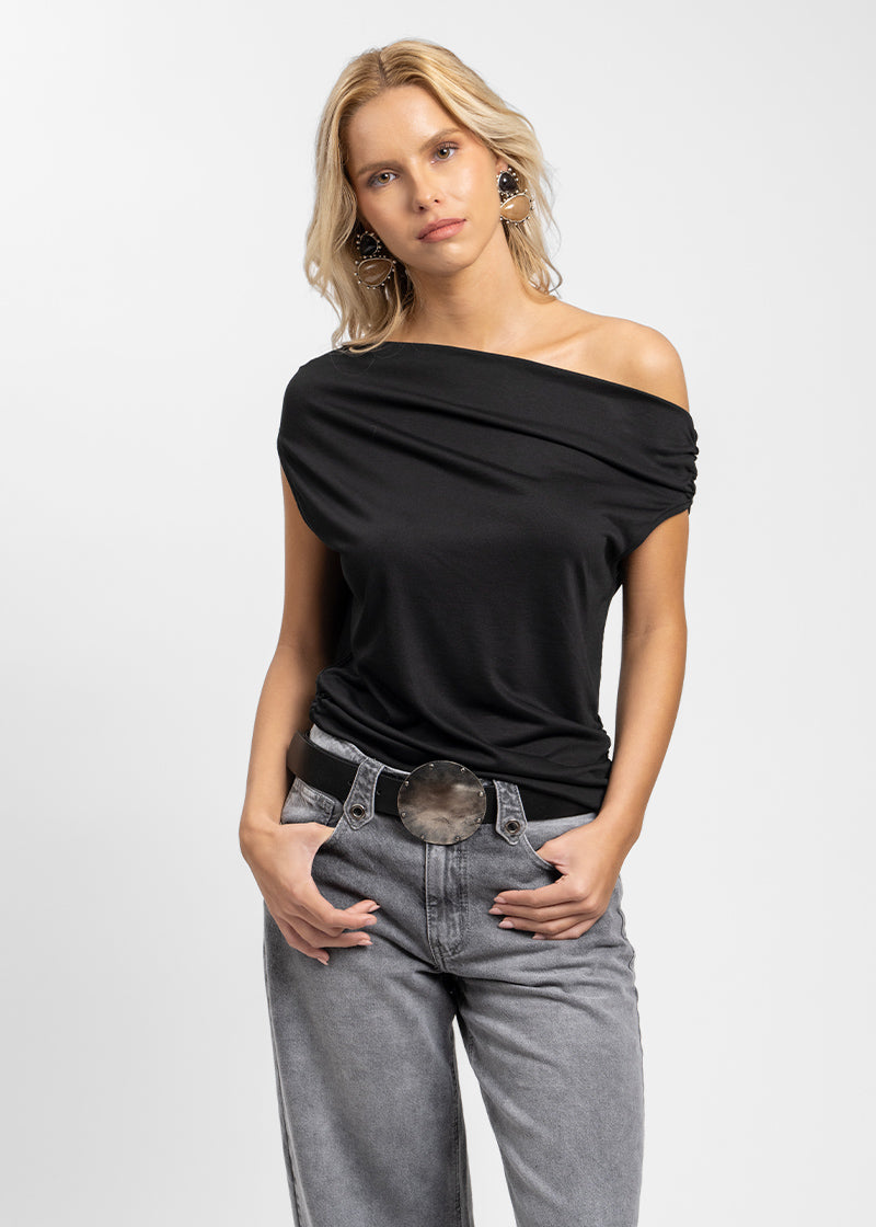 CINTURÓN CUERO ARES negro