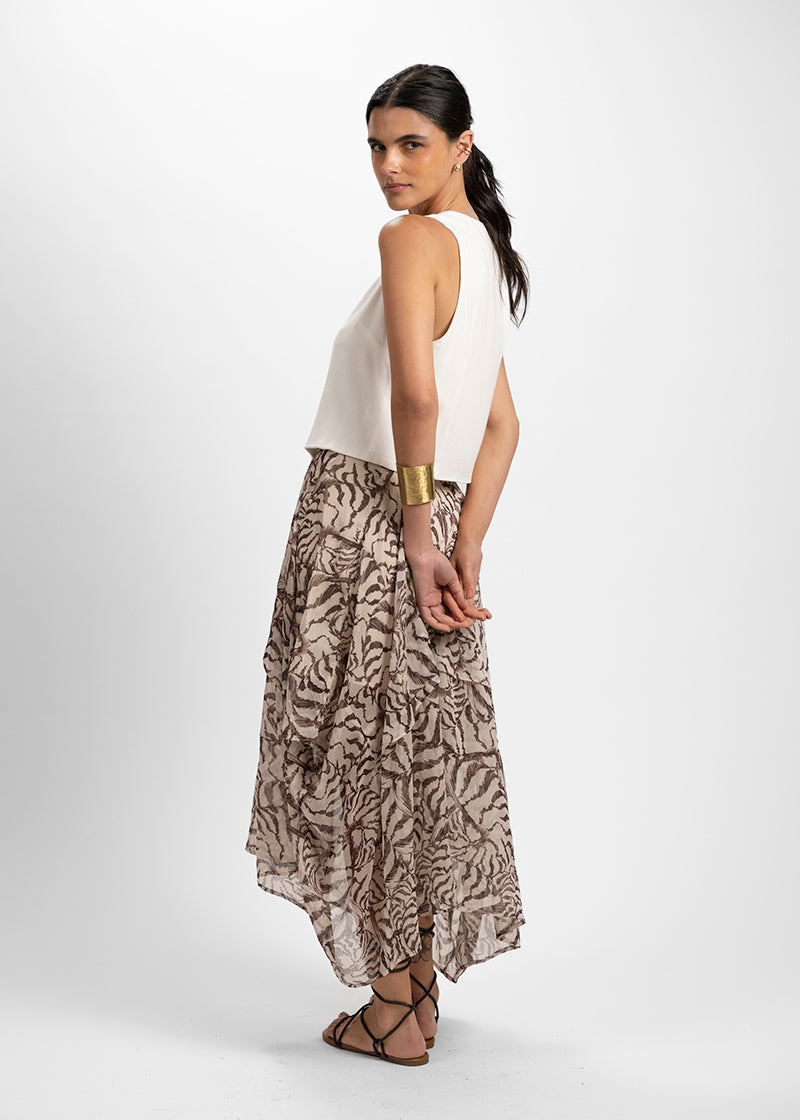 FALDA AURAL crudo/café