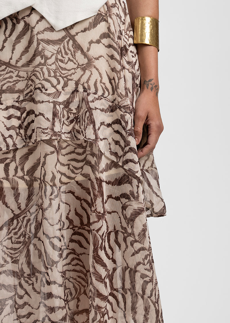 FALDA AURAL crudo/café