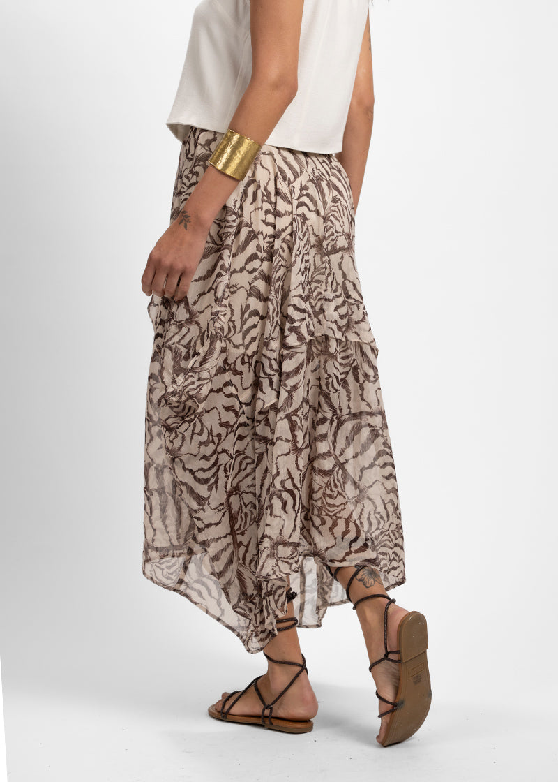 FALDA AURAL crudo/café