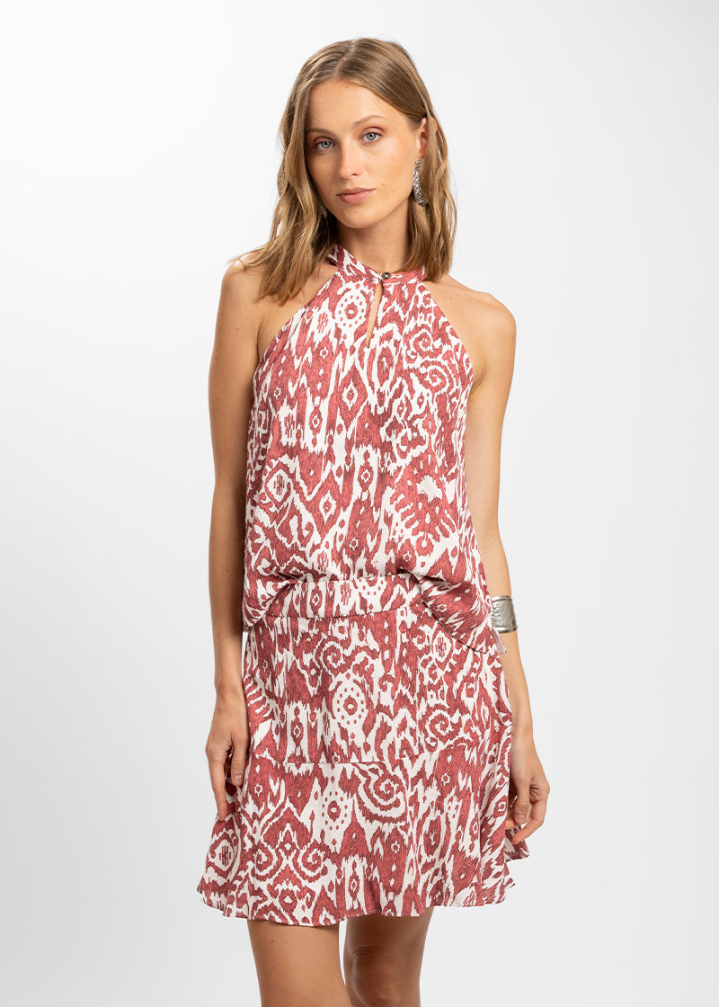 FALDA FRAN P burdeo/blanco