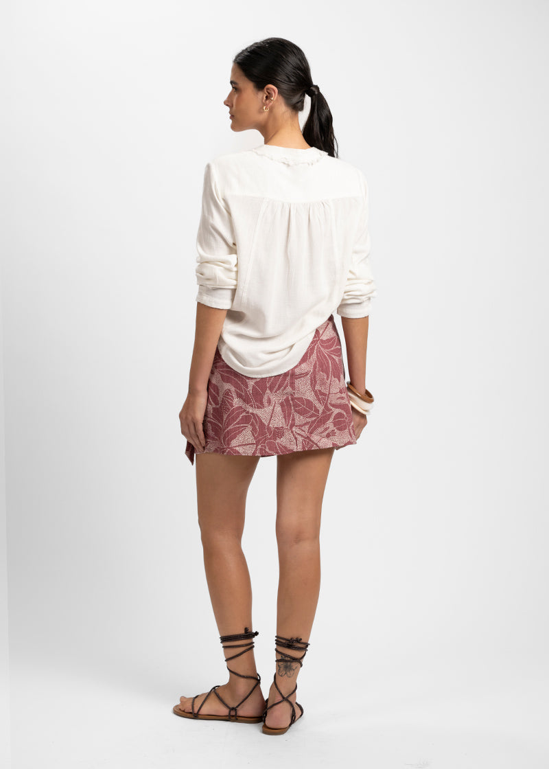 FALDA SERENA P burdeo/beige