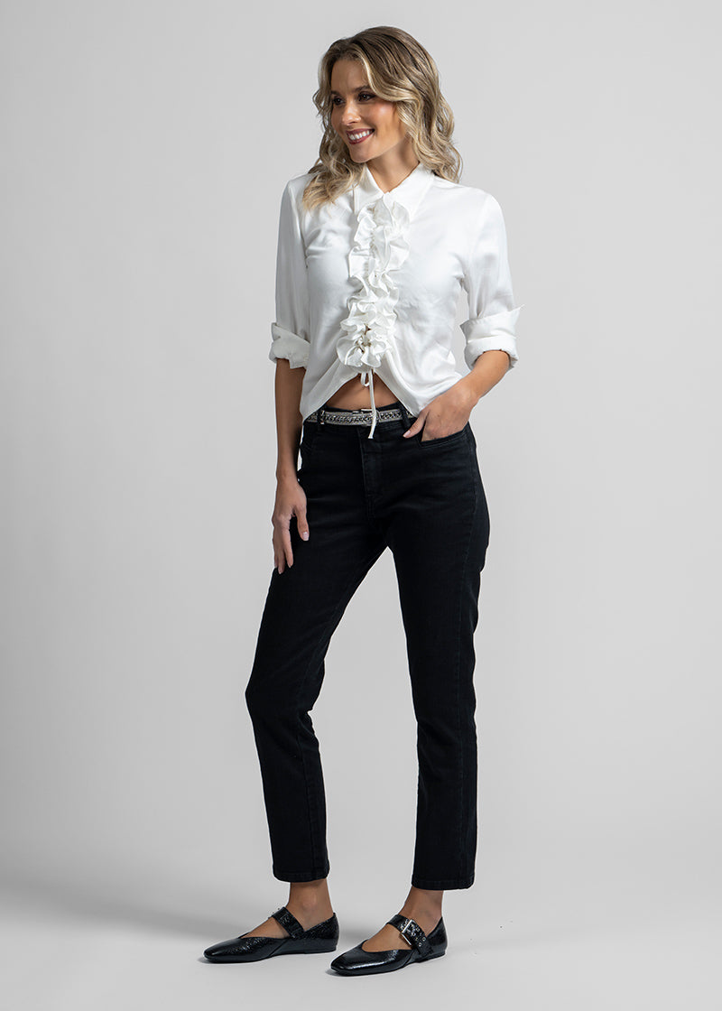 JEANS SKINNY TIRO MEDIO VICTORIA negro