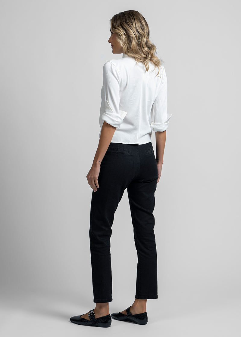 JEANS SKINNY TIRO MEDIO VICTORIA negro