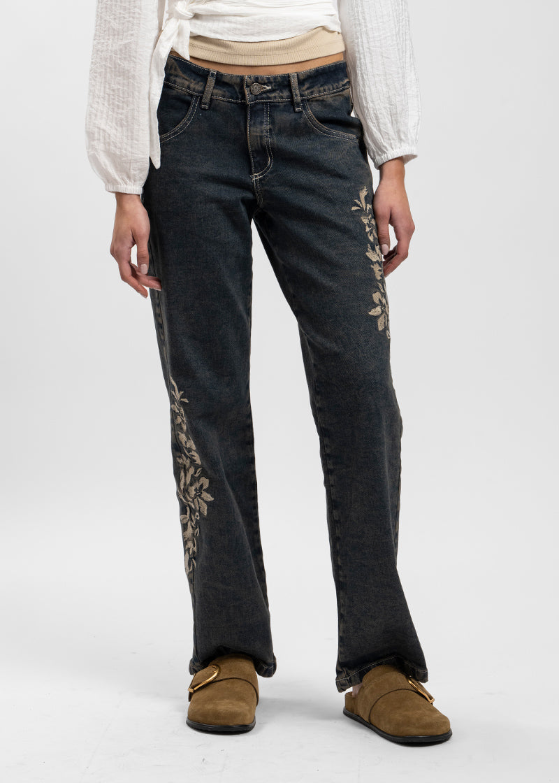 JEANS RECTO TIRO MEDIO AMPARO AZUL