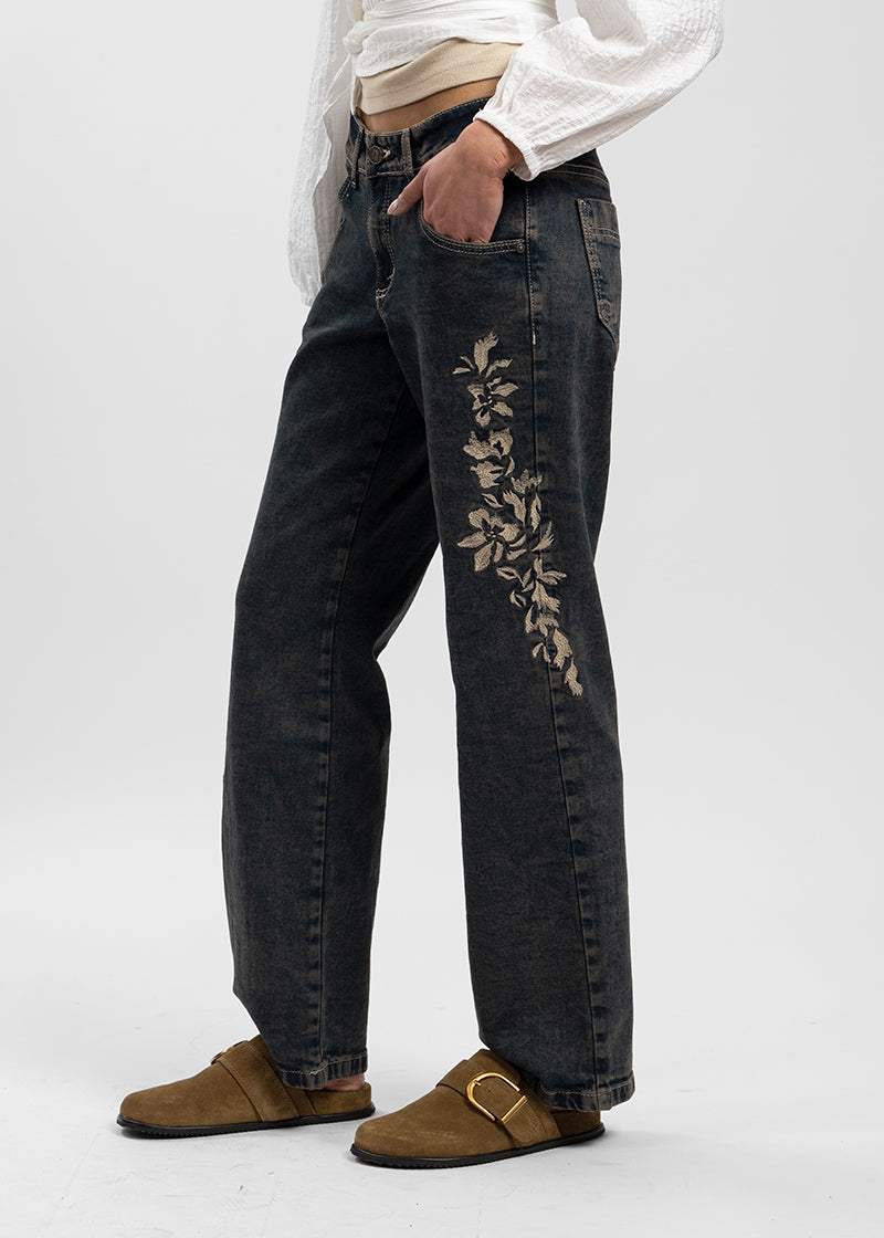 JEANS RECTO TIRO MEDIO AMPARO AZUL