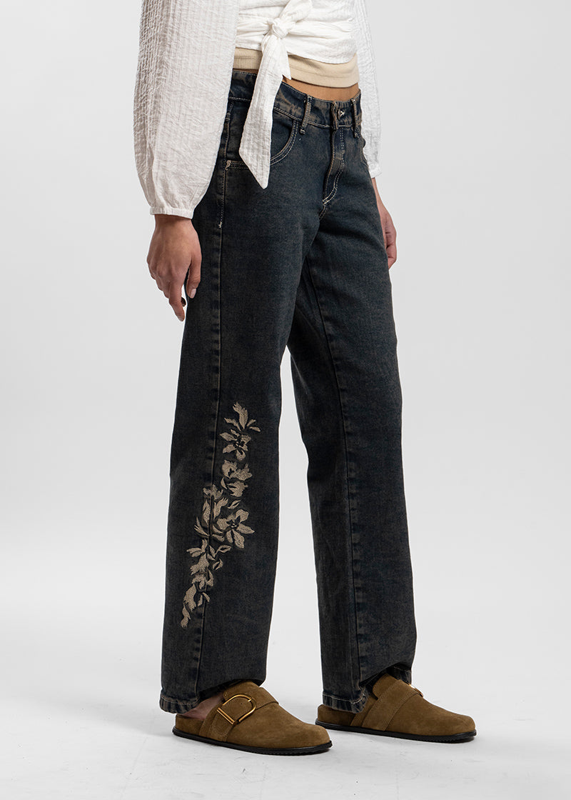 JEANS RECTO TIRO MEDIO AMPARO AZUL