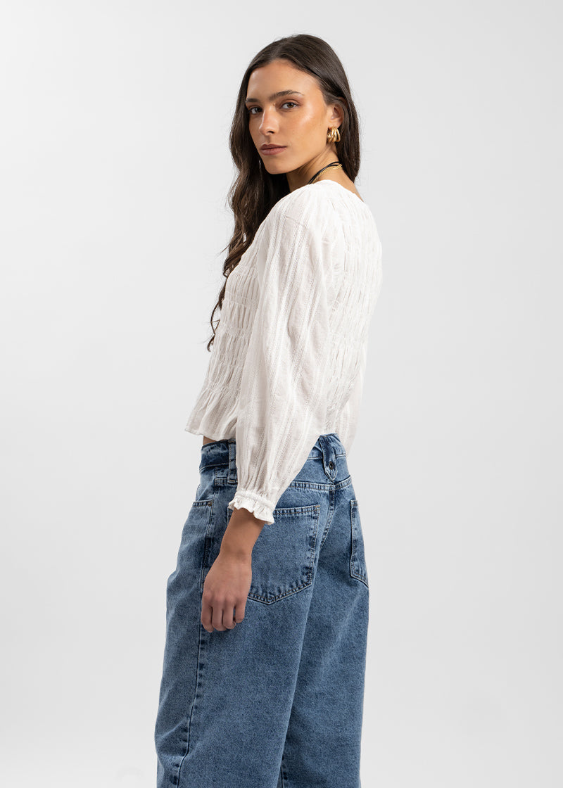 JEANS WIDE LEG TIRO MEDIO JAVIERA celeste