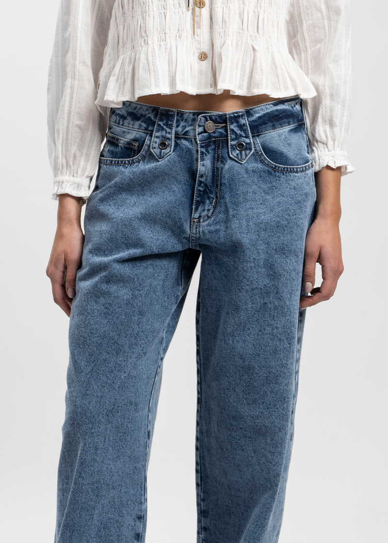 JEANS WIDE LEG TIRO MEDIO JAVIERA celeste