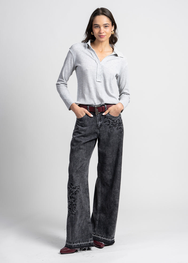 JEANS WIDE LEG TIRO ALTO JOSEFA B marengo