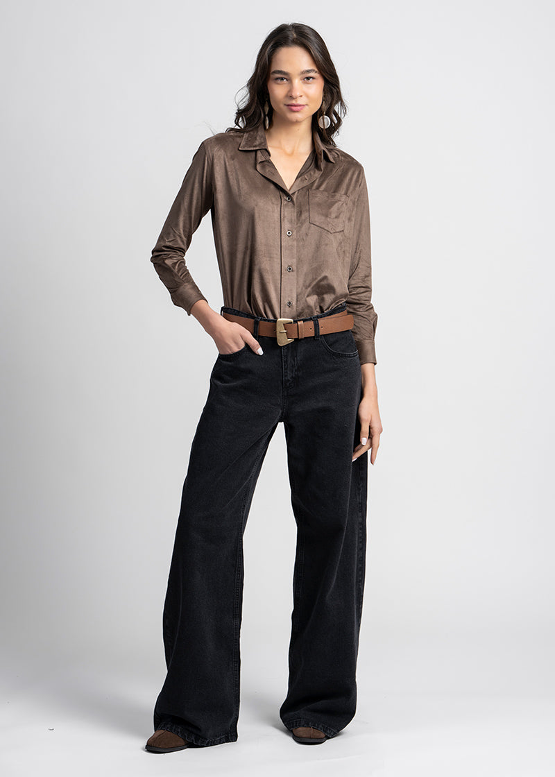 JEANS JOSEFA Wide Leg negro