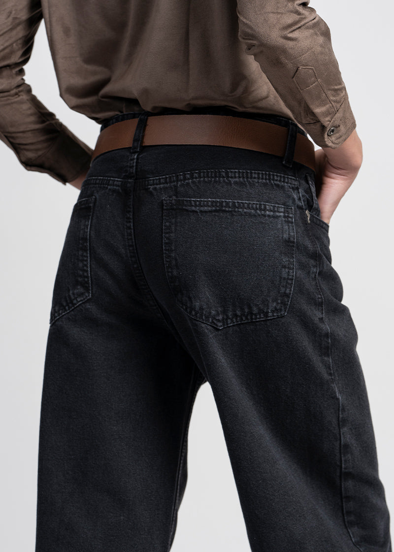 JEANS WIDE LEG TIRO ALTO JOSEFA negro