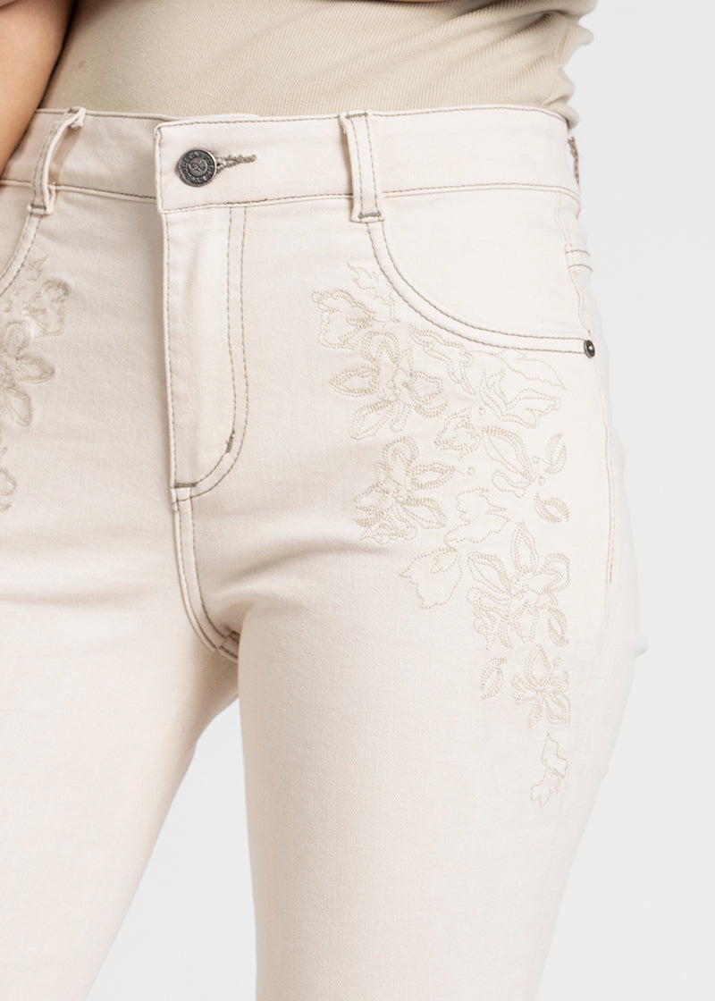 JEANS FLARE TIRO MEDIO NORA B crudo