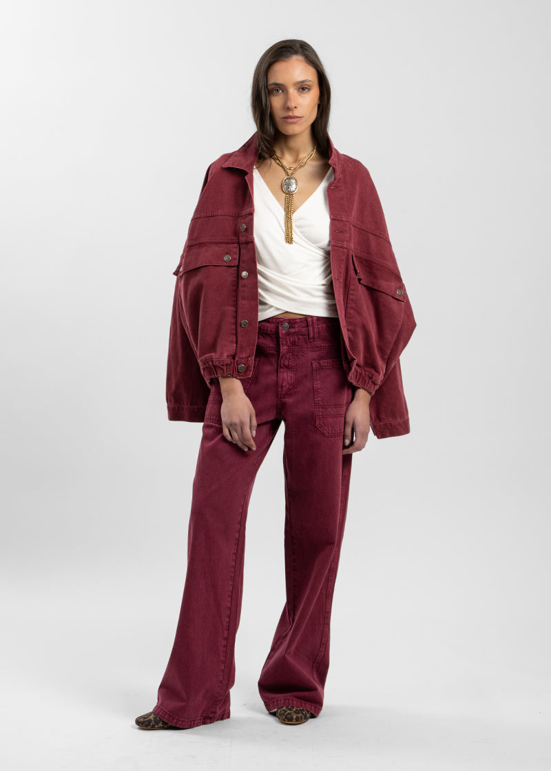 JEANS TALI Wide Leg burdeo