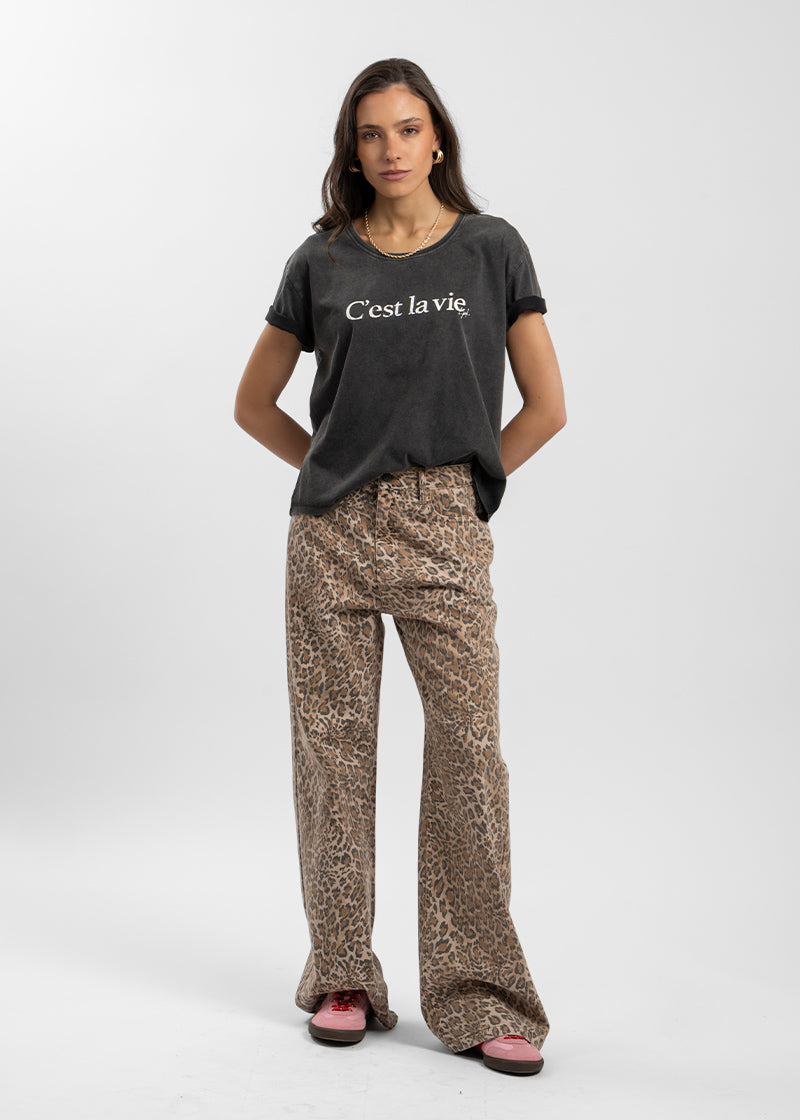 JEANS ADARA animal print