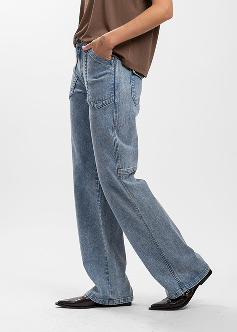 JEANS RECTO TIRO ALTO AME ice