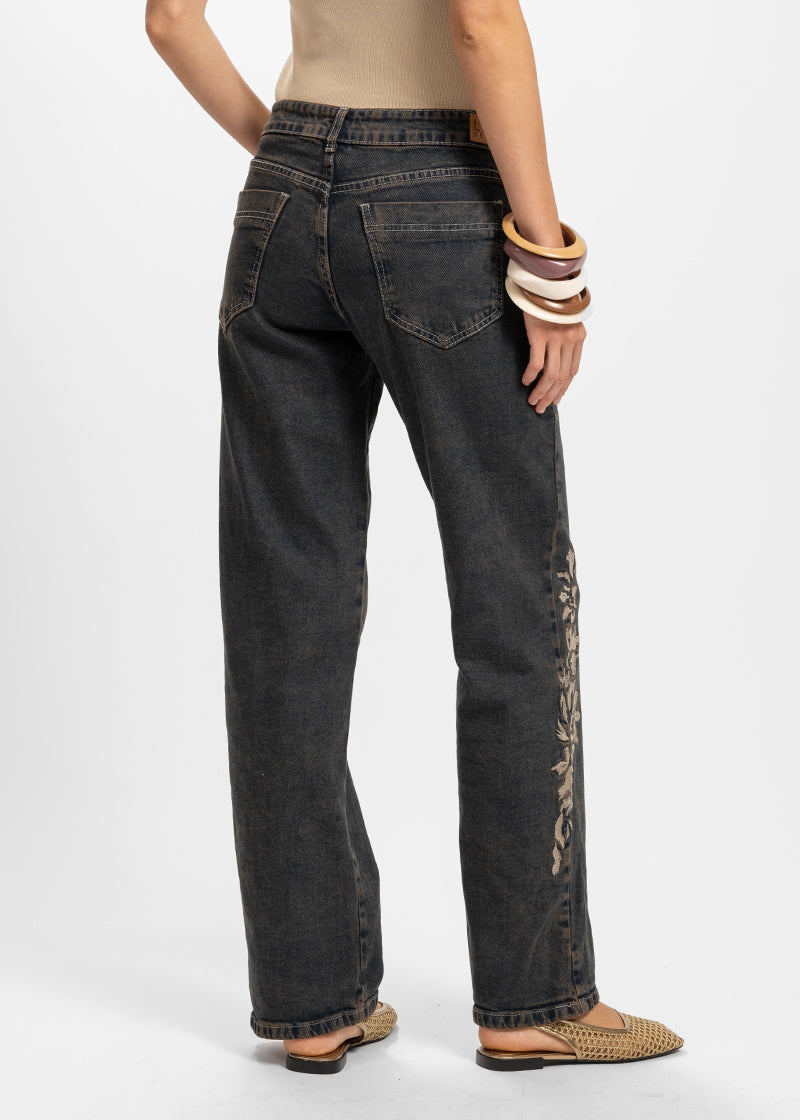 JEANS RECTO TIRO MEDIO AMPARO azul