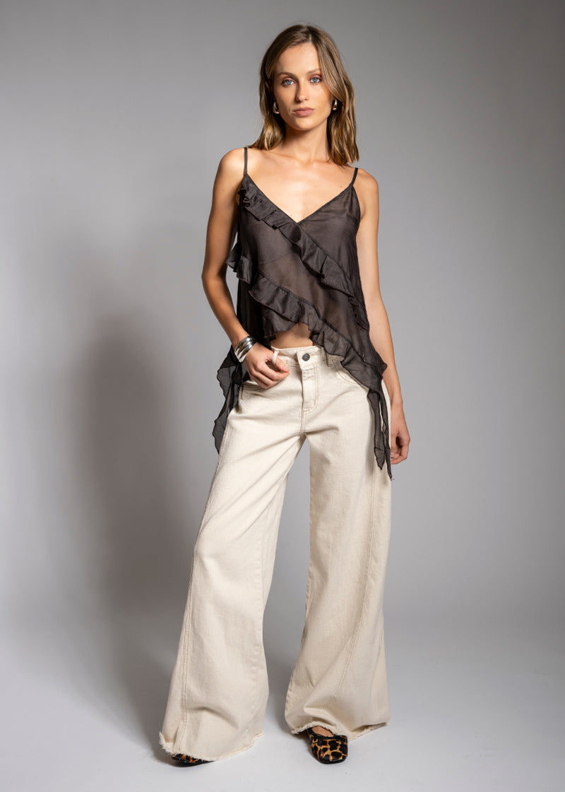 JEANS PALAZZO TIRO MEDIO ANNA crudo