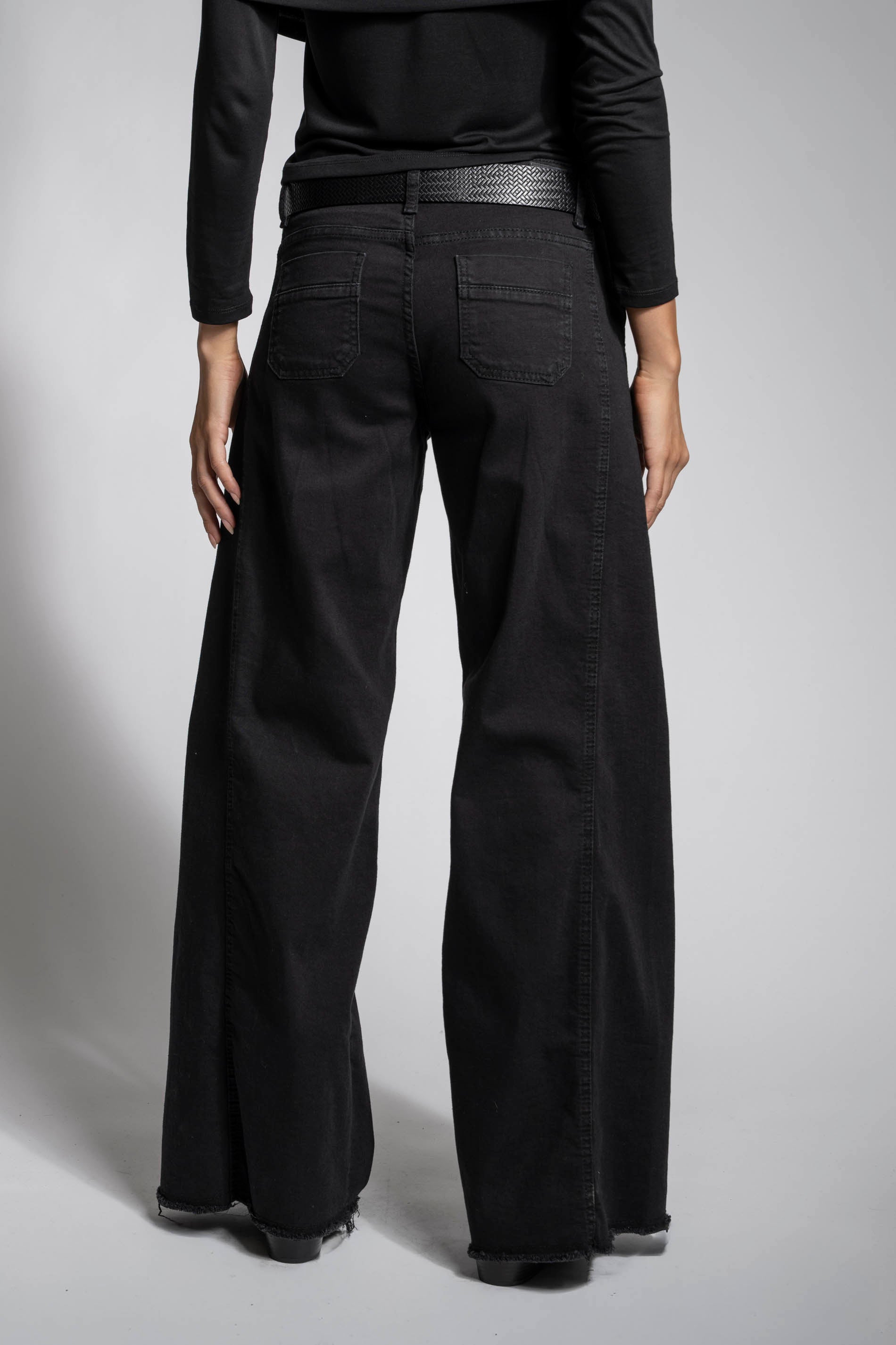 JEANS PALAZZO TIRO MEDIO ANNA negro