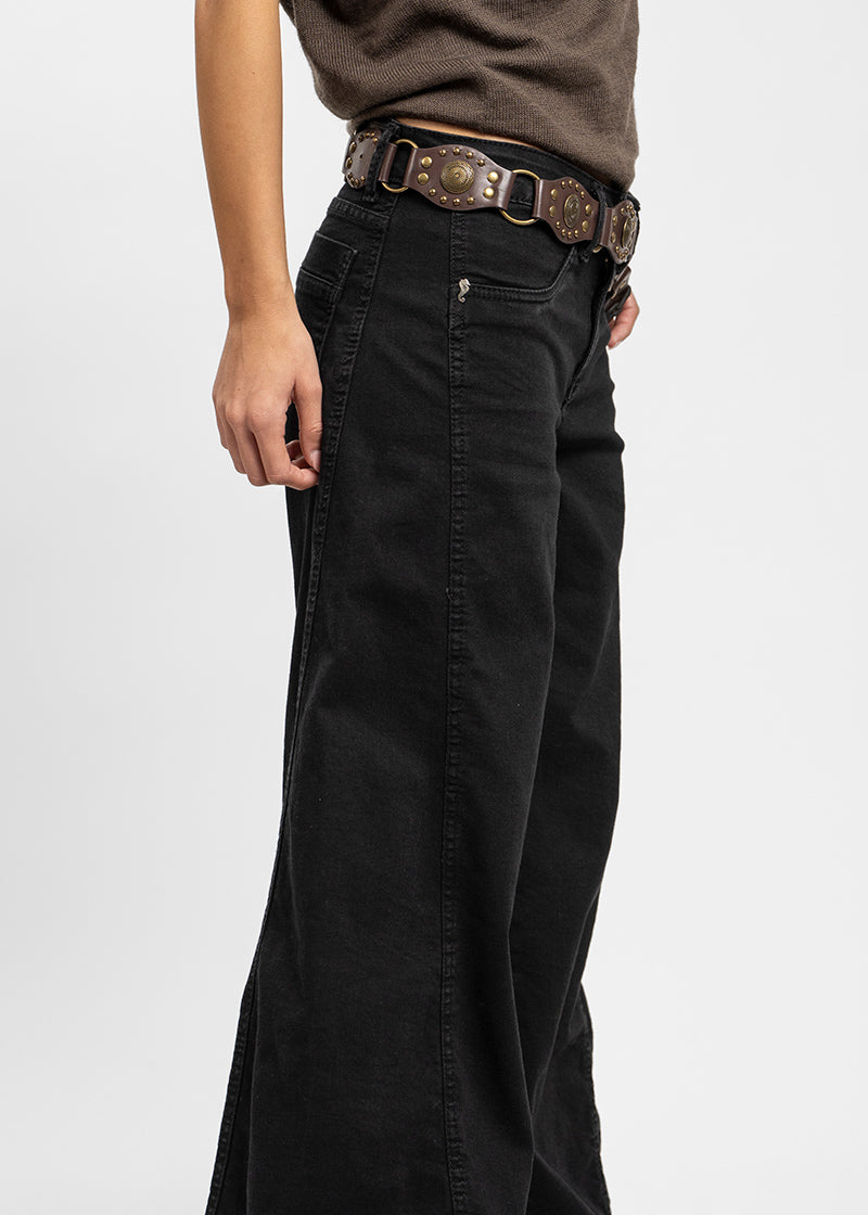 JEANS PALAZZO TIRO MEDIO ANNA negro