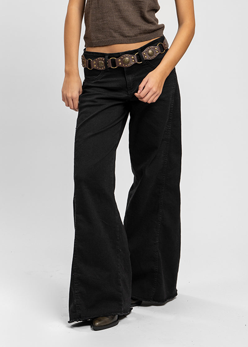 JEANS PALAZZO TIRO MEDIO ANNA negro