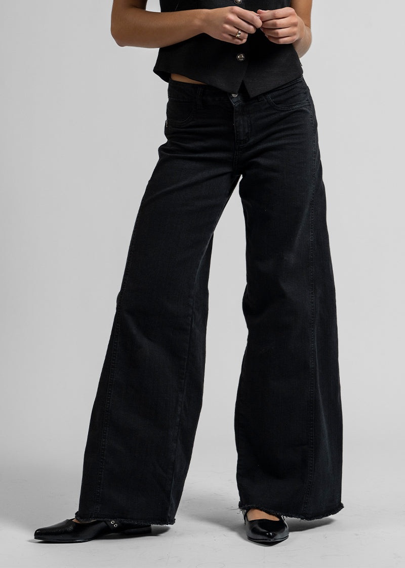 JEANS PALAZZO TIRO MEDIO ANNA negro