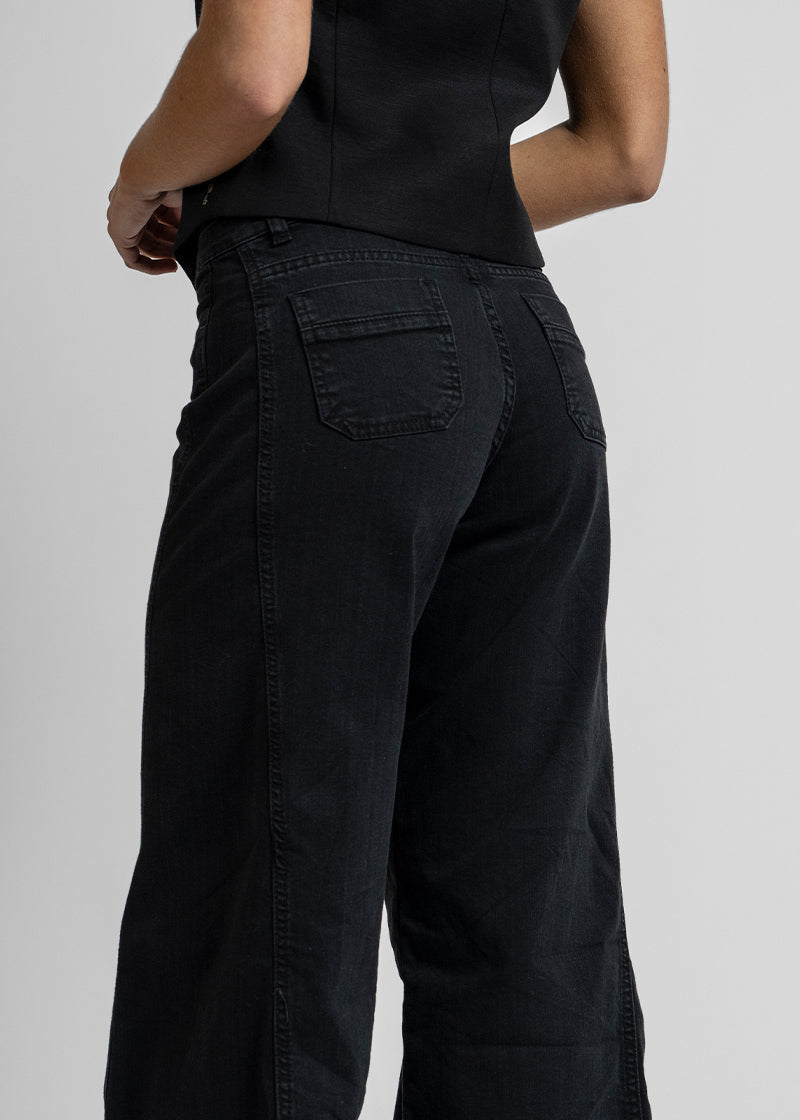 JEANS PALAZZO TIRO MEDIO ANNA negro