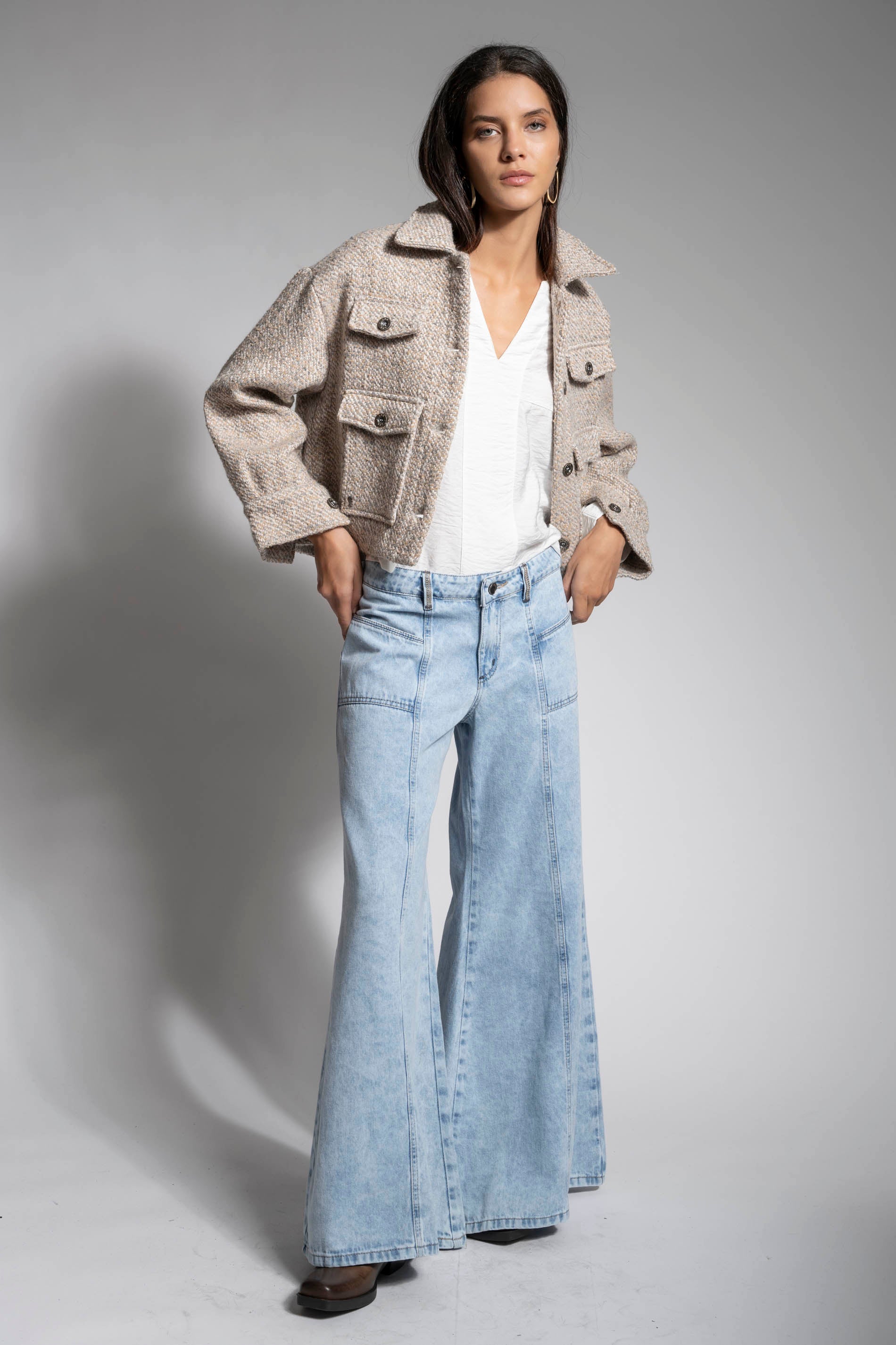 JEANS PALAZZO TIRO MEDIO ARIANNA I celeste